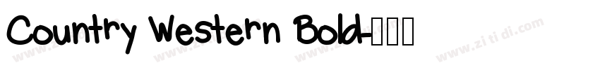 Country Western Bold字体转换